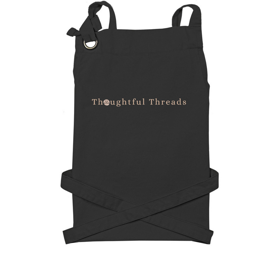 Thoughtful Threads, a Black Cotton Canvas Pocket Apron