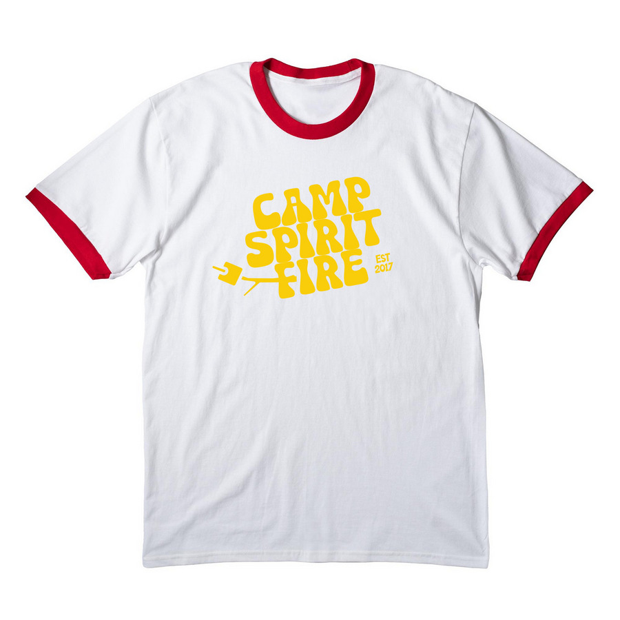 Marshmallow, a White/ Red Cotton Ringer Tee