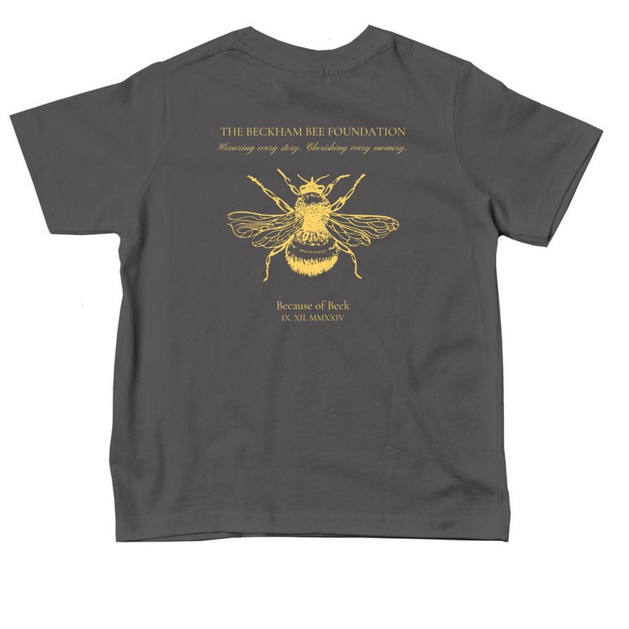 Toddler, a Charcoal Toddler Tee (back-view)