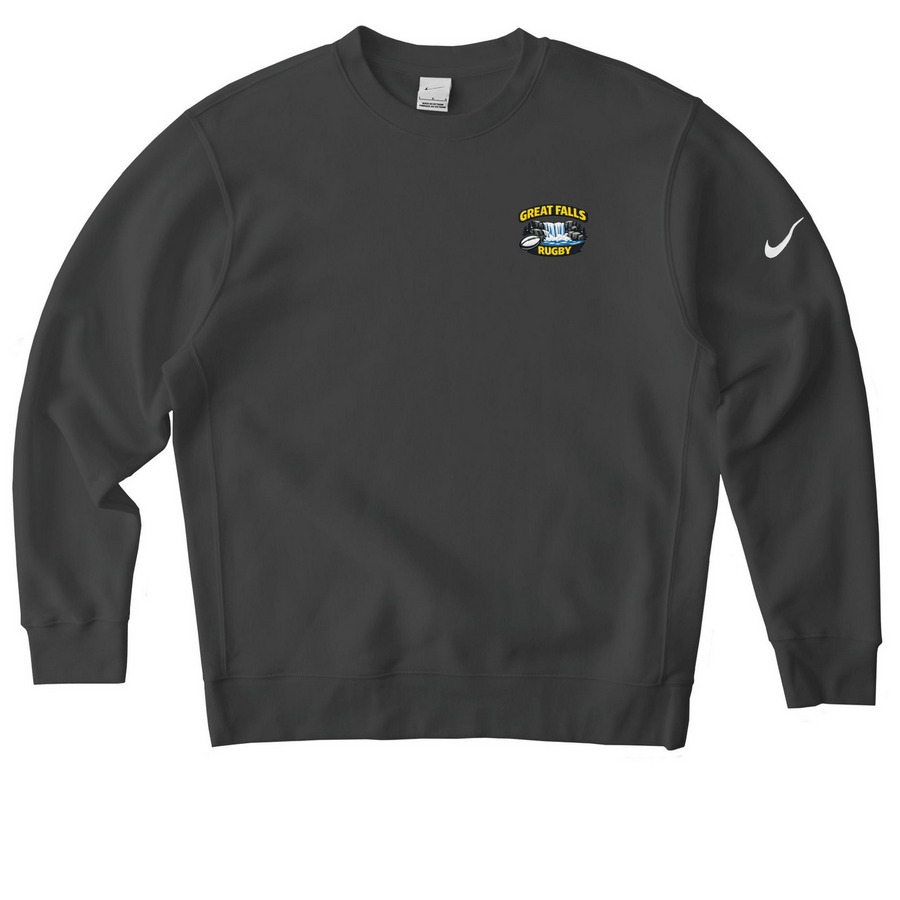 Great FALLS Rugby Activewear, a Anthracite Nike Club Fleece Crewneck Sweatshirt