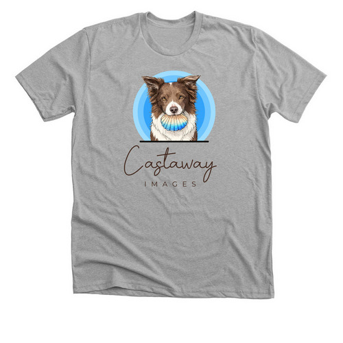 Shirts & Hoodies (Brown Text), a Athletic Heather Premium Unisex Tee
