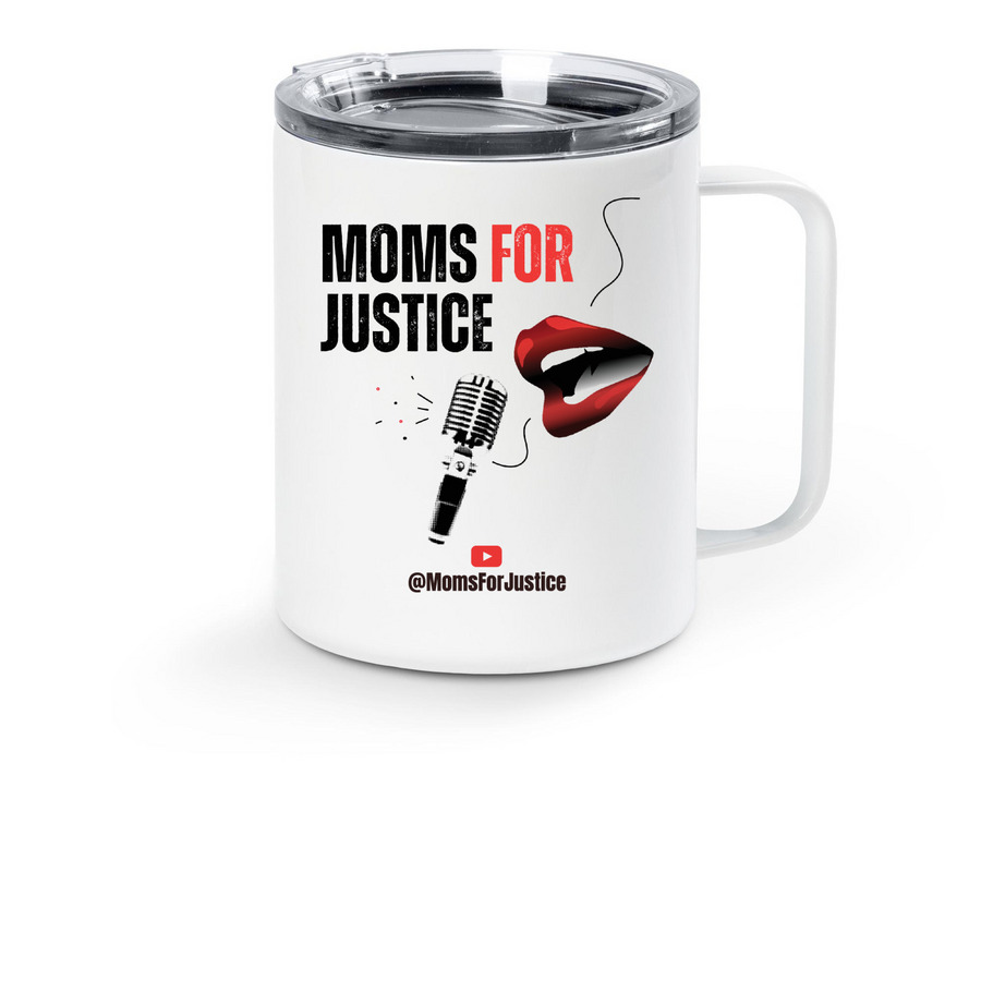 NEW Moms For Justice YouTube To Go Mug, a White Stainless Steel Travel Mug