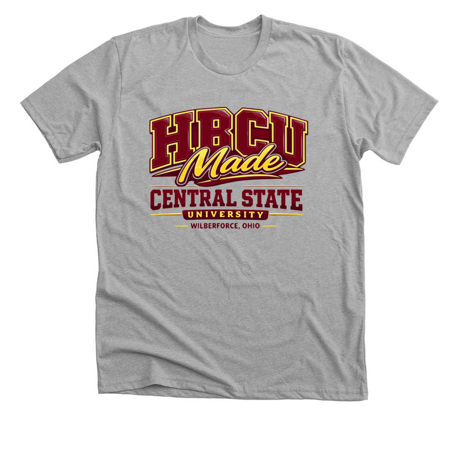 "HBCU MADE", a Athletic Heather Premium Unisex Tee