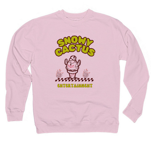 Midwestern Style, a Light Pink Midweight Crewneck Sweatshirt