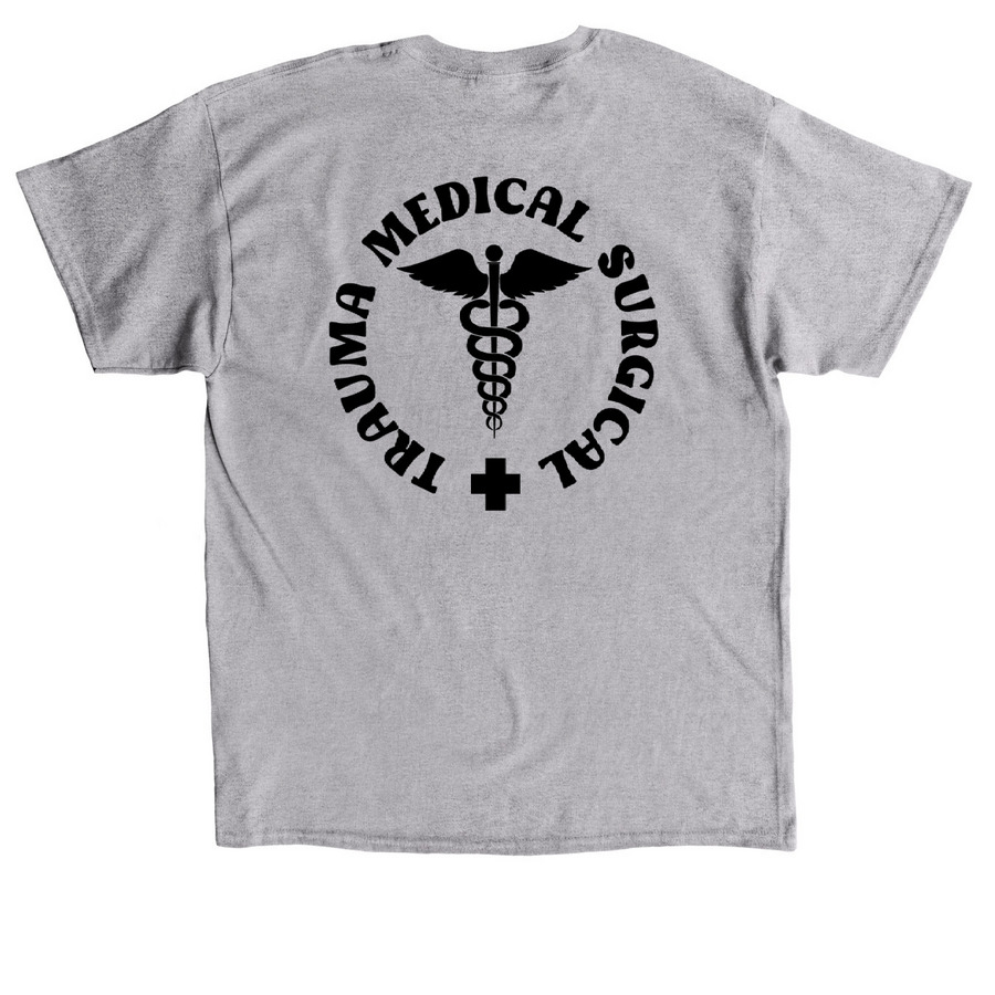 7 West, a Sport Grey Classic Unisex Tee (back-view)