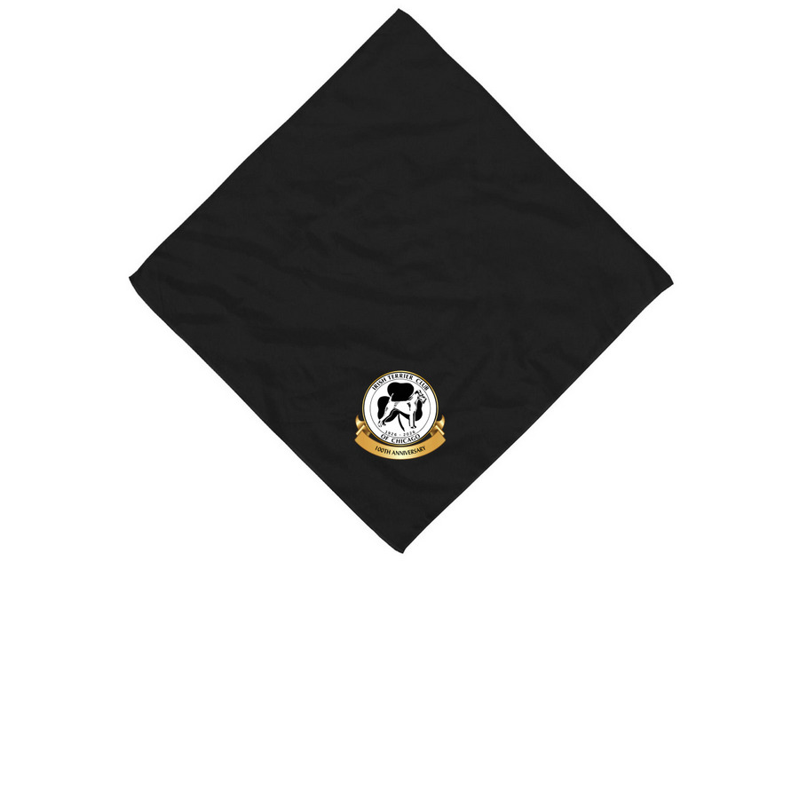 ITCC 100th Anniversary Bandana, a Black Cotton Bandana