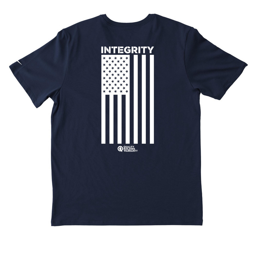 America - Flag, a College Navy Nike Dri-FIT Jersey Blend Performance Tee (back-view)