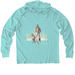 Borzoi Life Holiday Apparel, a Saltwater Blue Allmade Organic Cotton Mineral Dye Hoodie Tee