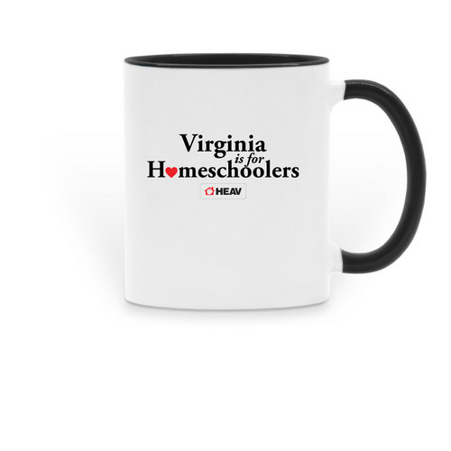 Virginia Is for Homeschoolers, a Black Two-Tone Ceramic Mug