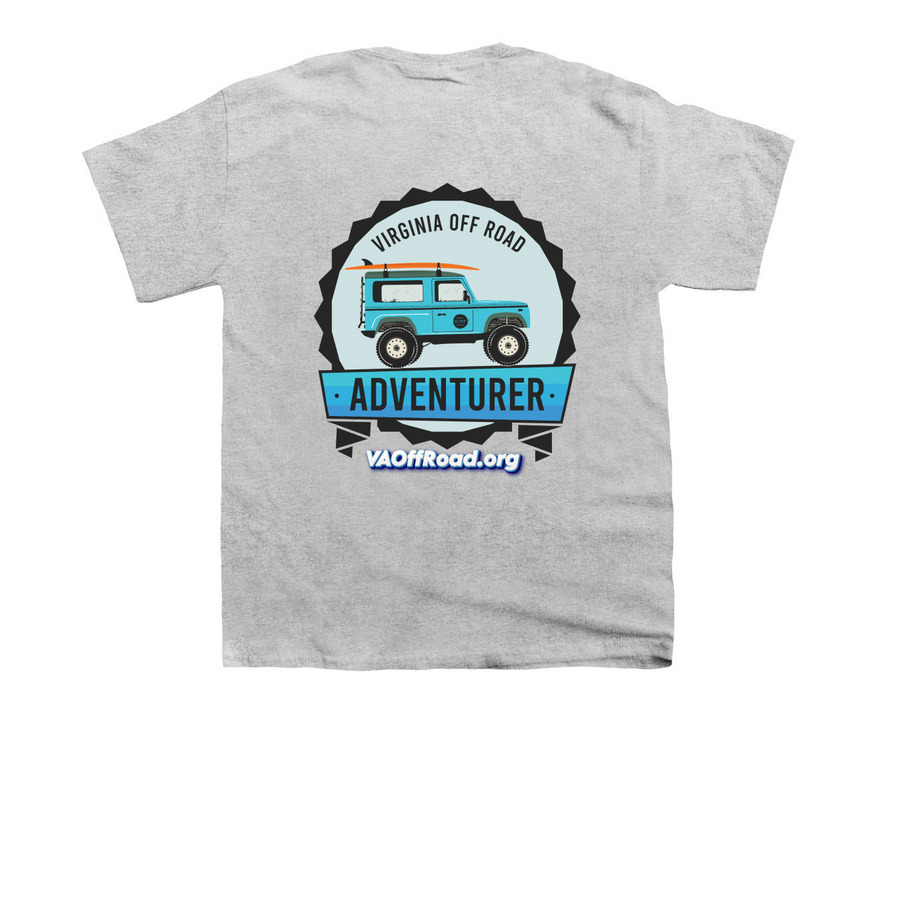 Beach 4x4, a Sport Grey Youth Unisex Tee (back-view)