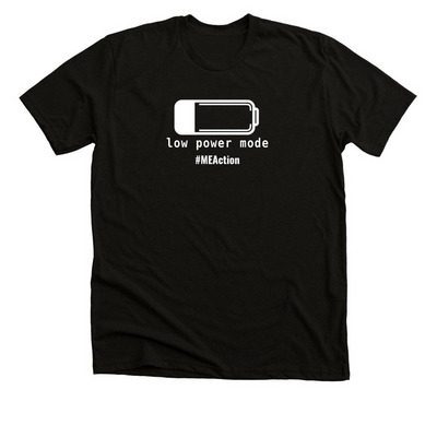 Low Power Mode, a Solid Black Blend Premium Unisex Tee