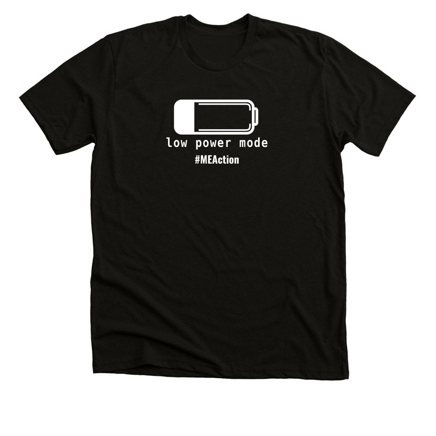 Low Power Mode, a Solid Black Blend Premium Unisex Tee