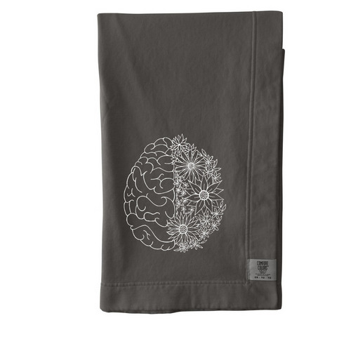 Mental Health Matters Blanket, a Pepper Comfort Colors Blanket