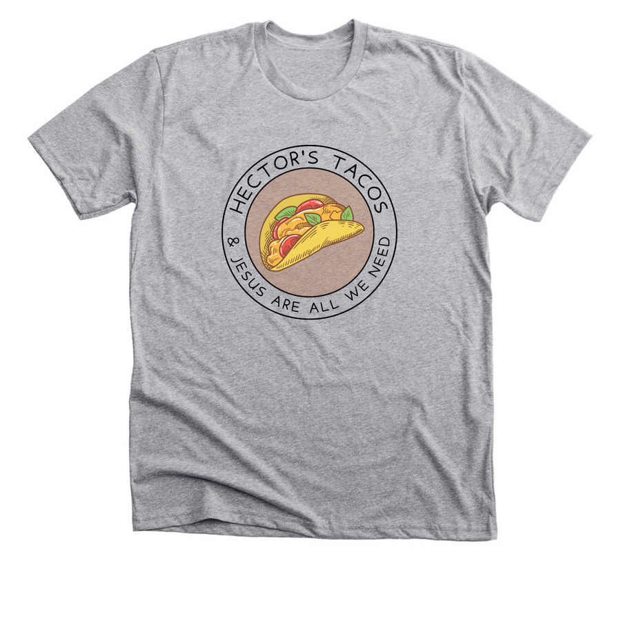 Hector's Tacos, a Athletic Heather Premium Unisex Tee