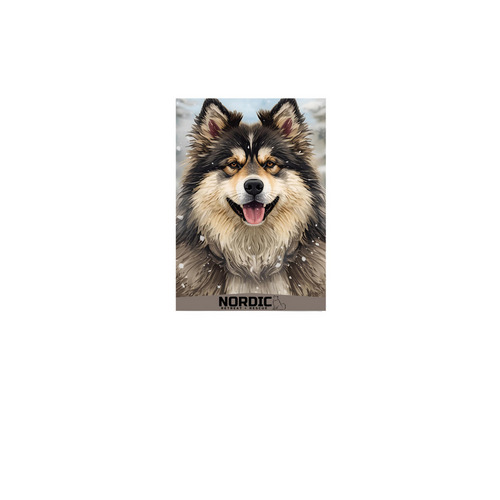 Finnish Lapphund Yard Flag, a White 12" x 18" Yard Flag