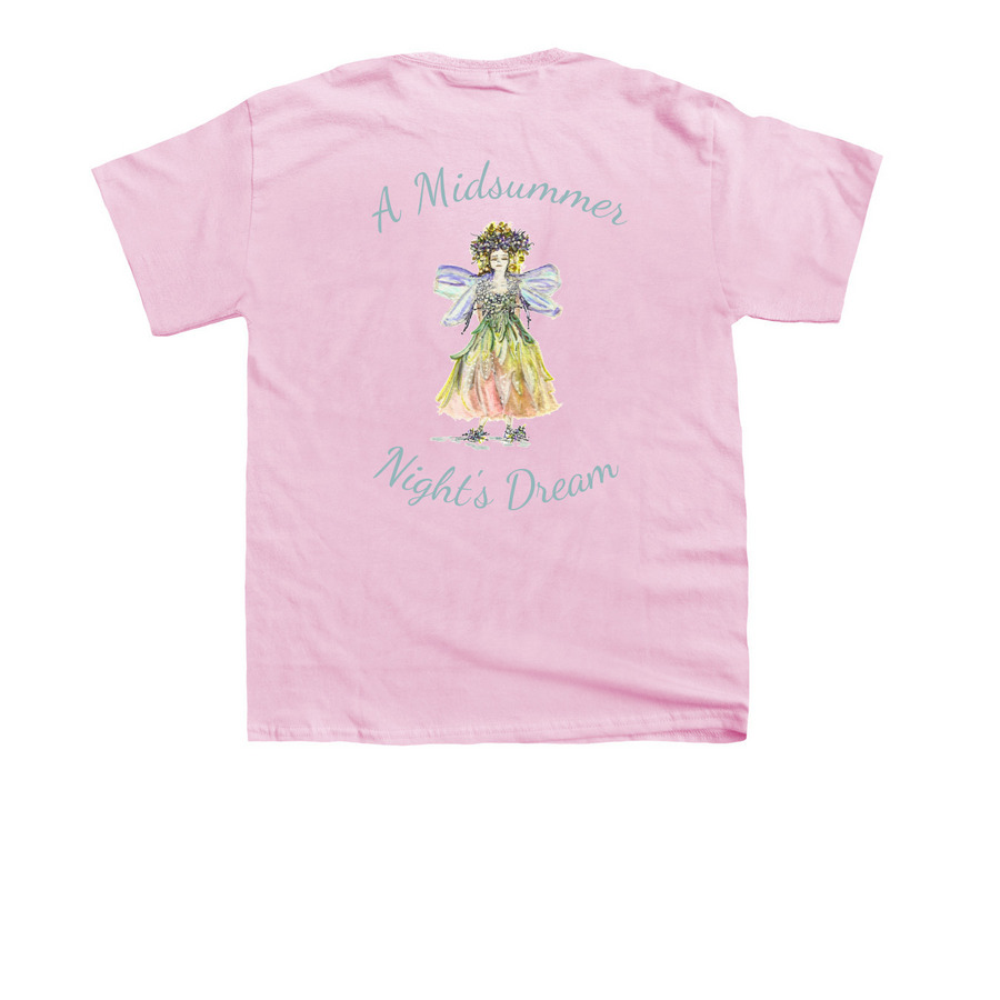A Midsummer Night's Dream - Rainbow Fairy, a Light Pink Youth Unisex Tee (back-view)