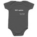 100% uptime baby onesie, a Charcoal Infant Onesie
