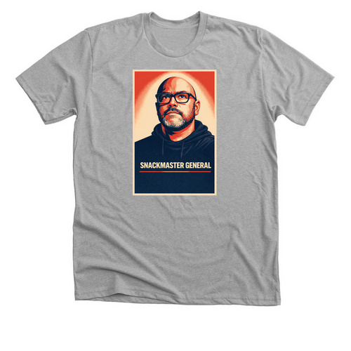 The Snackmaster General&nbsp;, a Athletic Heather Premium Unisex Tee