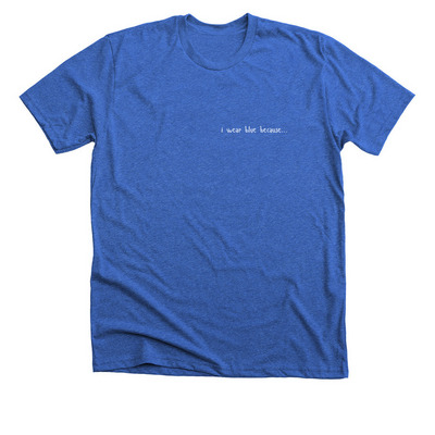 April is Child Abuse Prevention Month, a Heather True Royal Premium Unisex Tee