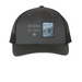 Artwork Trucker Hat, a Charcoal/ Black Printed Five-Panel Trucker Cap