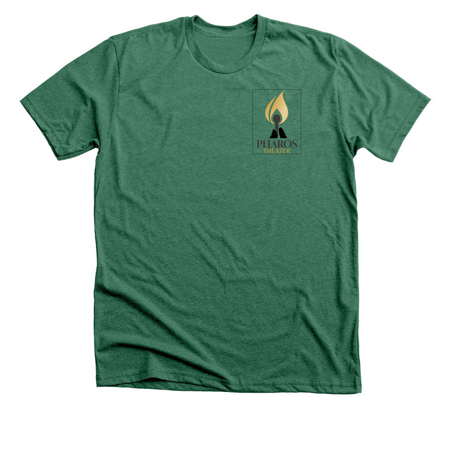 Pharos Theater, a Heather Grass Green Premium Unisex Tee