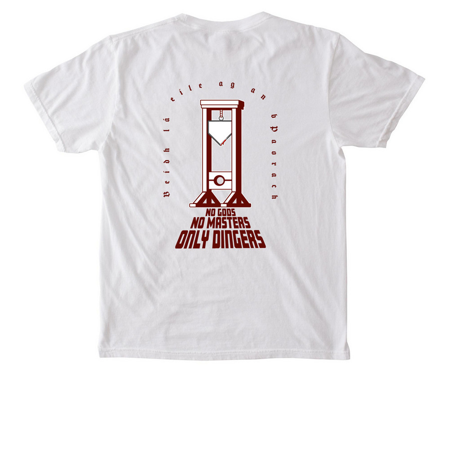 Only Dingers 2, a White Comfort Colors Pocket Tee (back-view)