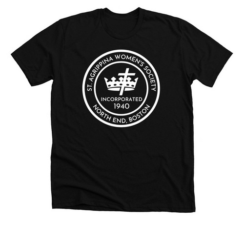 St. Agrippina Women's Society Logo, a Solid Black Blend Premium Unisex Tee
