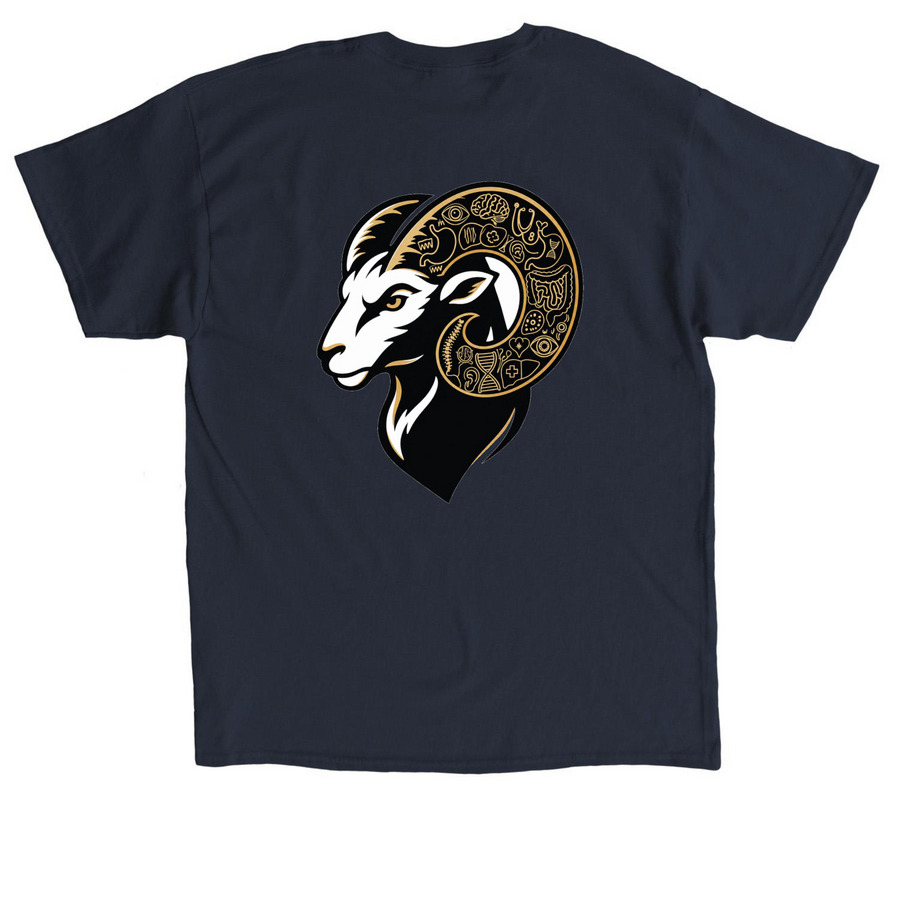 Excellence in Motion: Code Blue, a Navy Classic Unisex Tee (back-view)