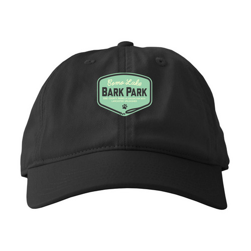 Como Lake Bark Park Hats, a Black Printed Eco Baseball Cap