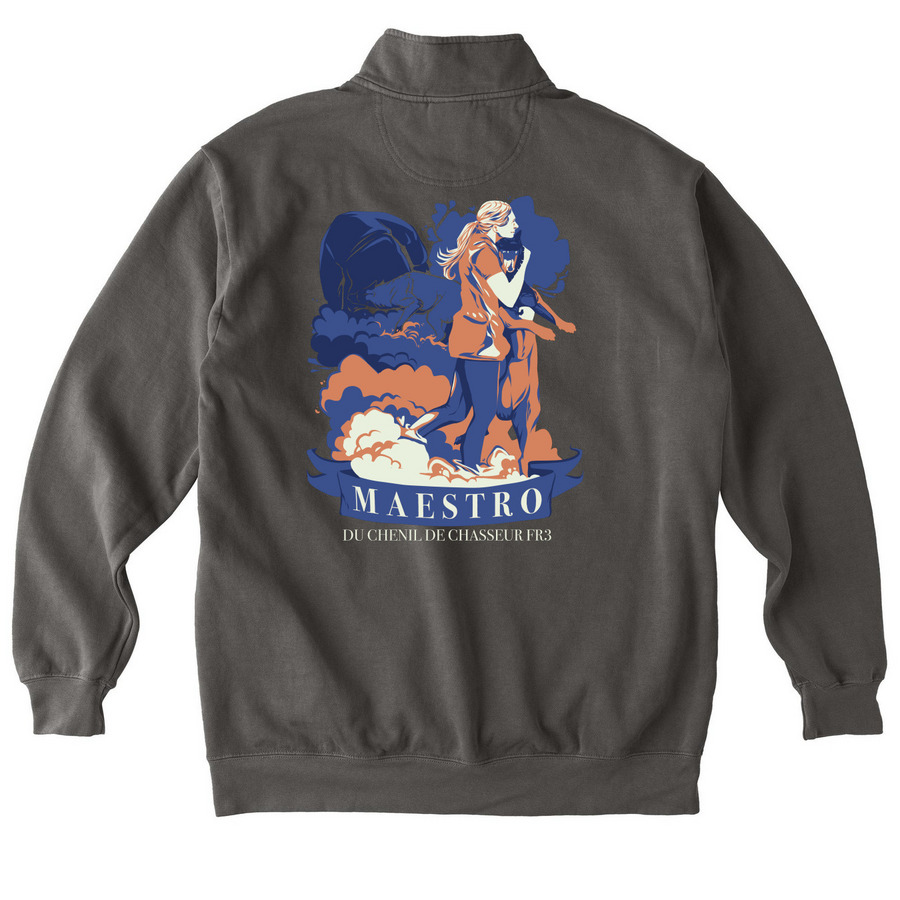 Finale for kristi&nbsp;, a Pepper Comfort Colors Quarter Zip Pullover (back-view)