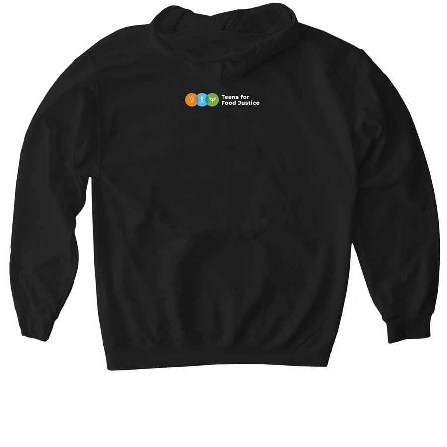 Romaine Calm, a Black Gildan Softstyle Pullover Hoodie (back-view)