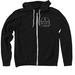 Little Shelter Portrait, a Black Zip Up Hoodie