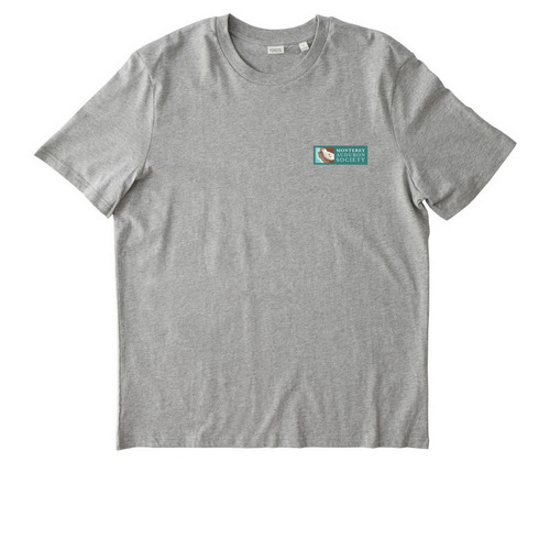 Heermann's Gull Logo Wear (black font), a Heather Grey Stanley/Stella Unisex Creator 2.0 Tee