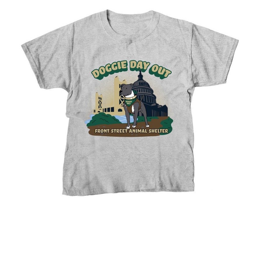 Doggie Day Out, a Sport Grey Youth Unisex Tee