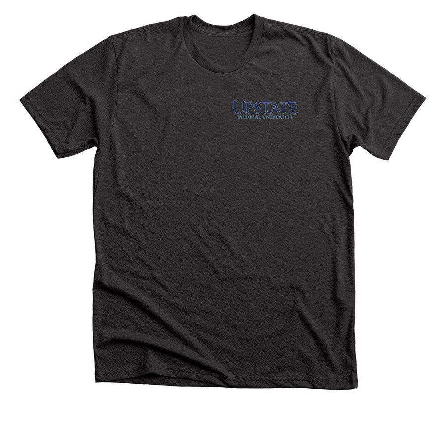 Snow Place Like Upstate, a Dark Grey Heather Premium Unisex Tee