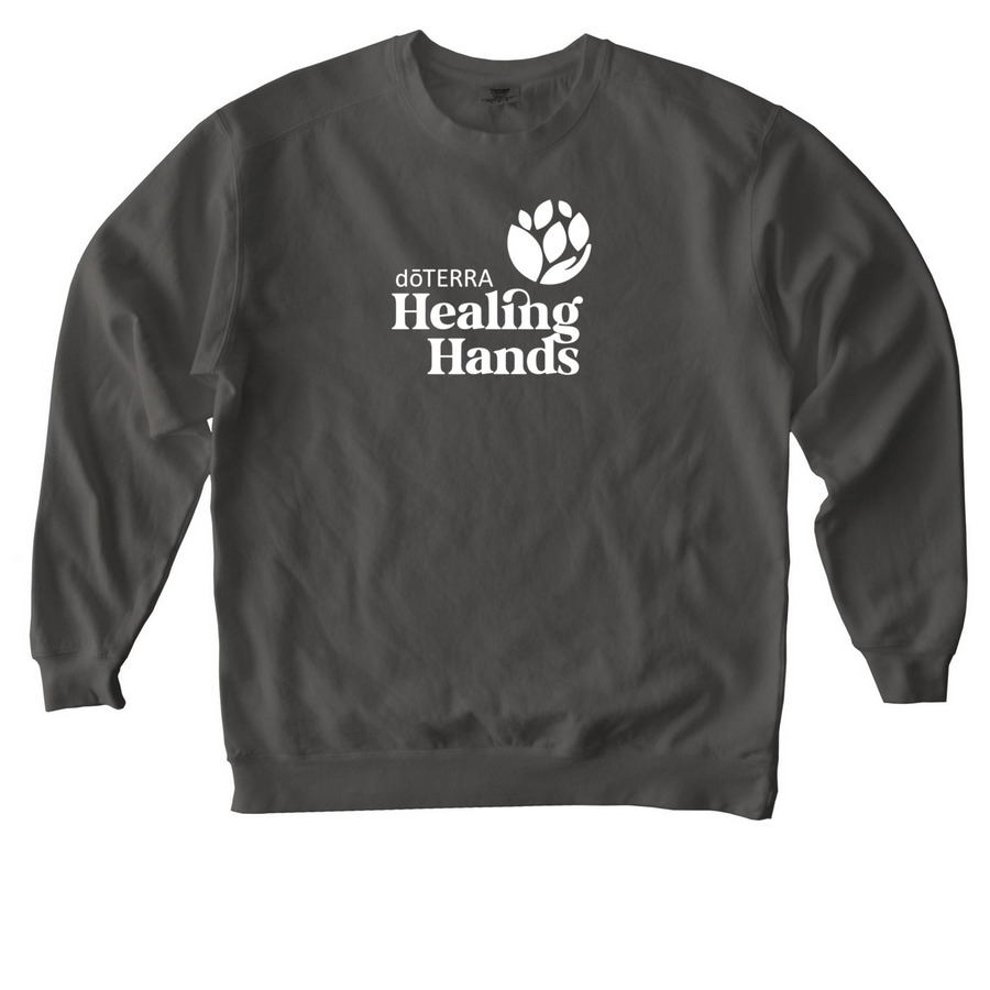 doTERRA Healing Hands - Logo, a Pepper Comfort Colors Crewneck Sweatshirt