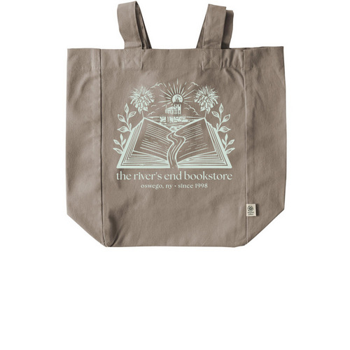 river's end bookstore tote bag, a Pumice Recycled Cotton Tote Bag