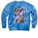 Mife + Miso forever, a Aqua Blue Tie Dye Crewneck Sweatshirt
