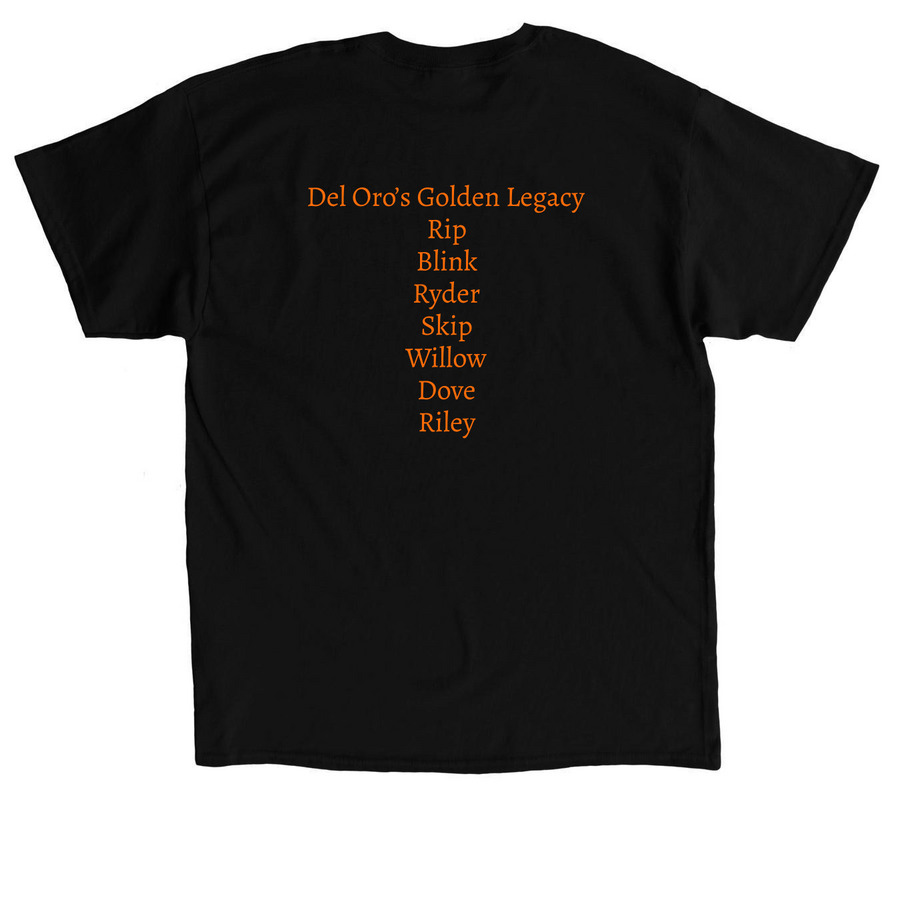 Del Oro Australian Shepherds&nbsp;, a Black Classic Unisex Tee (back-view)