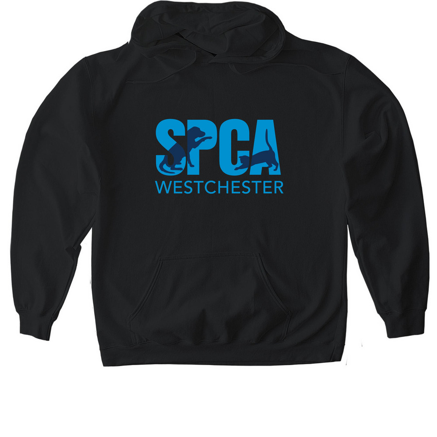 SPCA Logo Hoodie, a Black Gildan Softstyle Pullover Hoodie