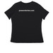 Powerstories Official&nbsp;, a Black Women's Relaxed V-Neck Tee (back-view)