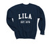 LILA 1978 Crew, a Navy Youth Crewneck Sweatshirt