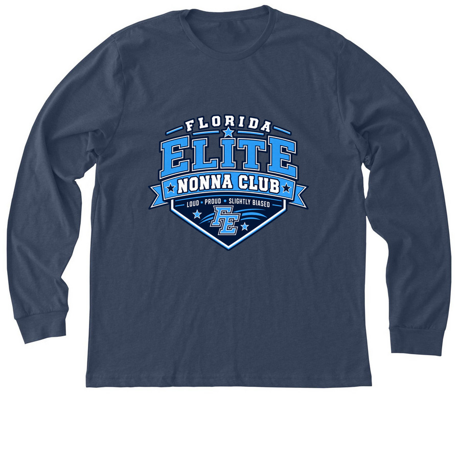 Elite Nonna Club, a Heather Navy Premium Long Sleeve Tee