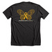 Go Gold Butterfly Design, a Dark Grey Heather Premium Unisex Tee (back-view)