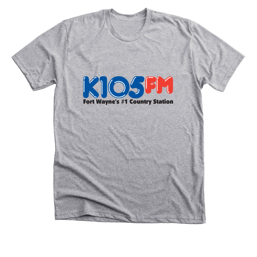 K105FM Apparel, a Athletic Heather Premium Unisex Tee
