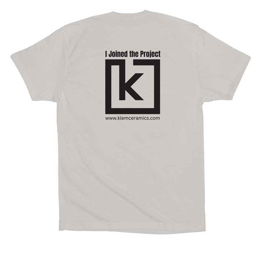 I Joined the Project, a Solid Athletic Grey Premium Cotton Tee (back-view)