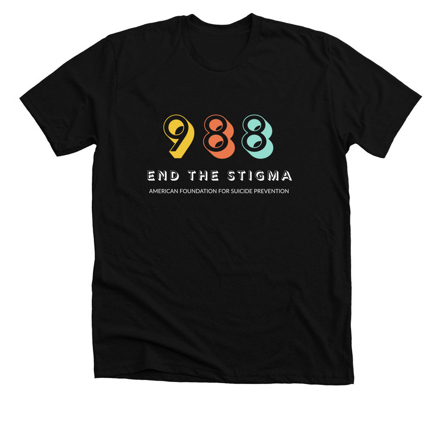988- End the Stigma, a Solid Black Blend Premium Unisex Tee