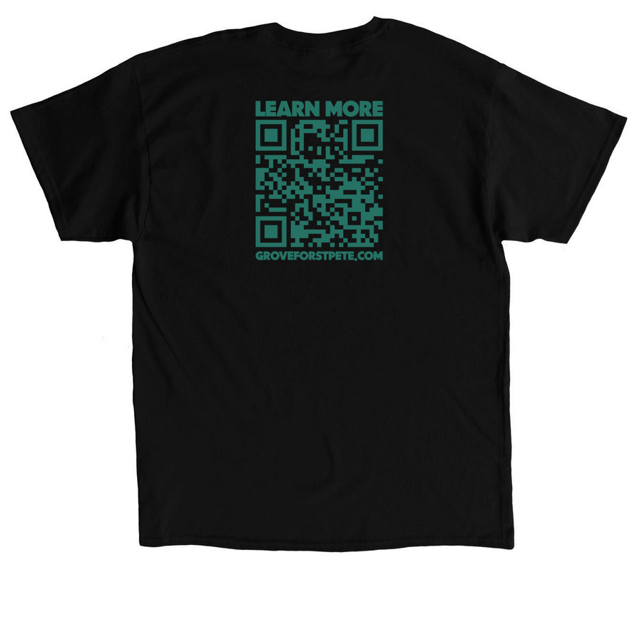 Vote Grove for St. Pete District 6, a Black Classic Unisex Tee (back-view)