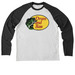 Drum & Bass, a Space Black/ Bright White Allmade Eco Triblend Colorblock Raglan Long Sleeve Tee