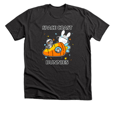 Space Buns Tee, a Dark Grey Heather Premium Unisex Tee